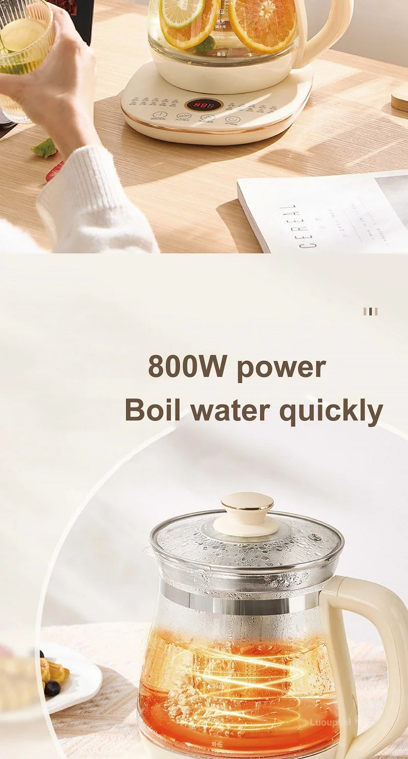 220V Health Pot Household Multifunctional Glass Electric Kettle Flower Teapot Tea Pot 1.8L