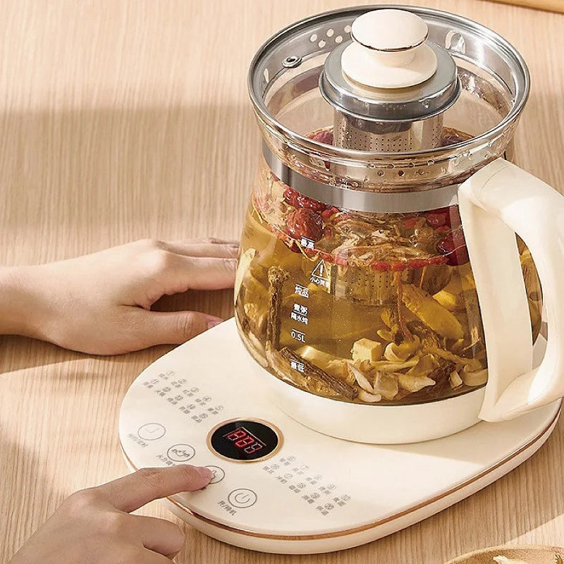 220V Health Pot Household Multifunctional Glass Electric Kettle Flower Teapot Tea Pot 1.8L