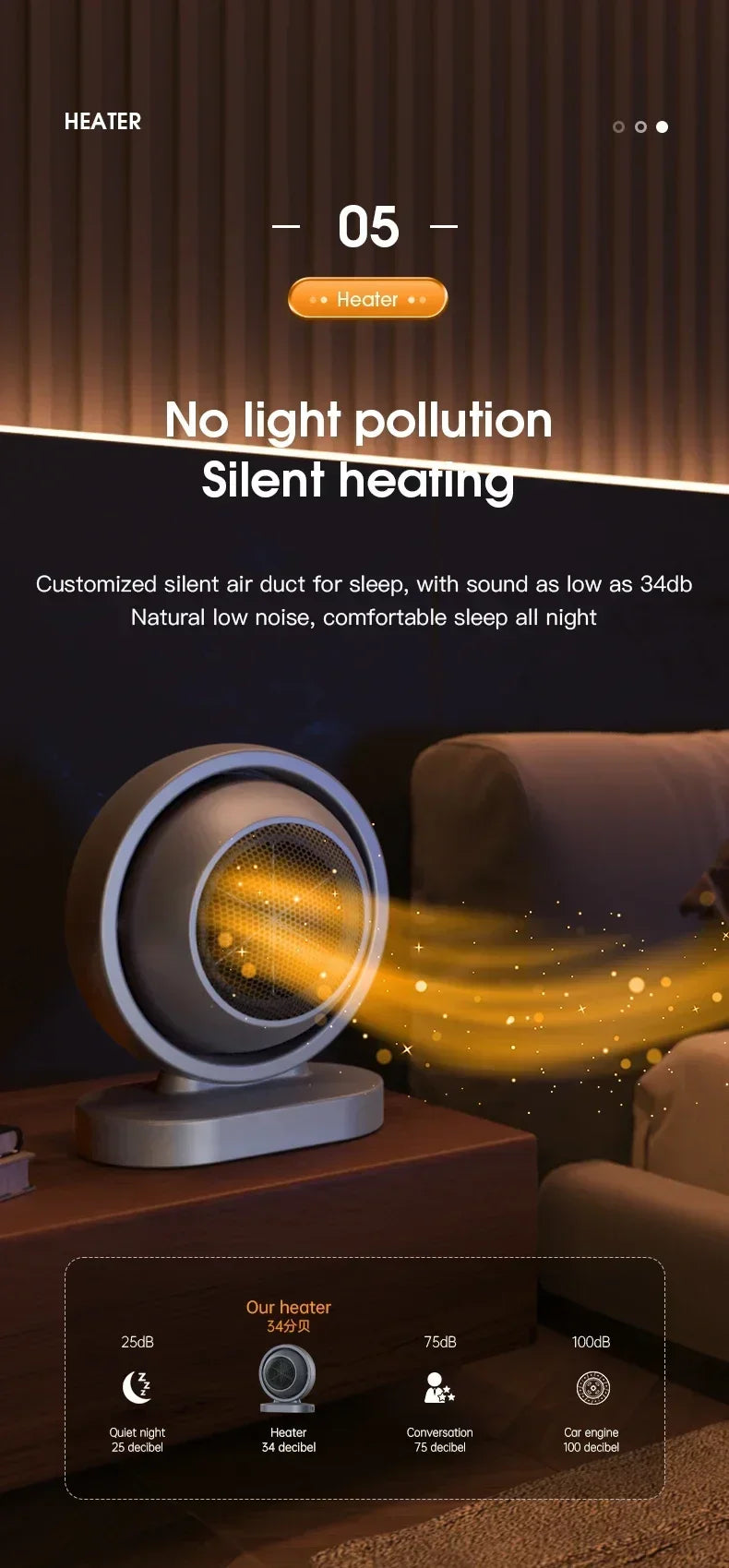 380W Portable Electric Heater Desktop Fan Stove Warm Air Blower Mini Radiator Home Office Room Warmer for Winter Low Consumption