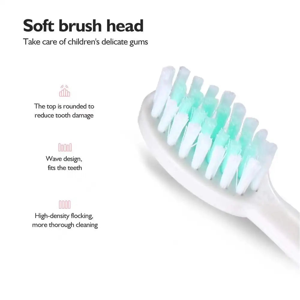 Kids Cartoon Electric Toothbrush Sonic Electric Toothbrushes for Children with 5 Replacement Heads Battery Children's Toothbrush