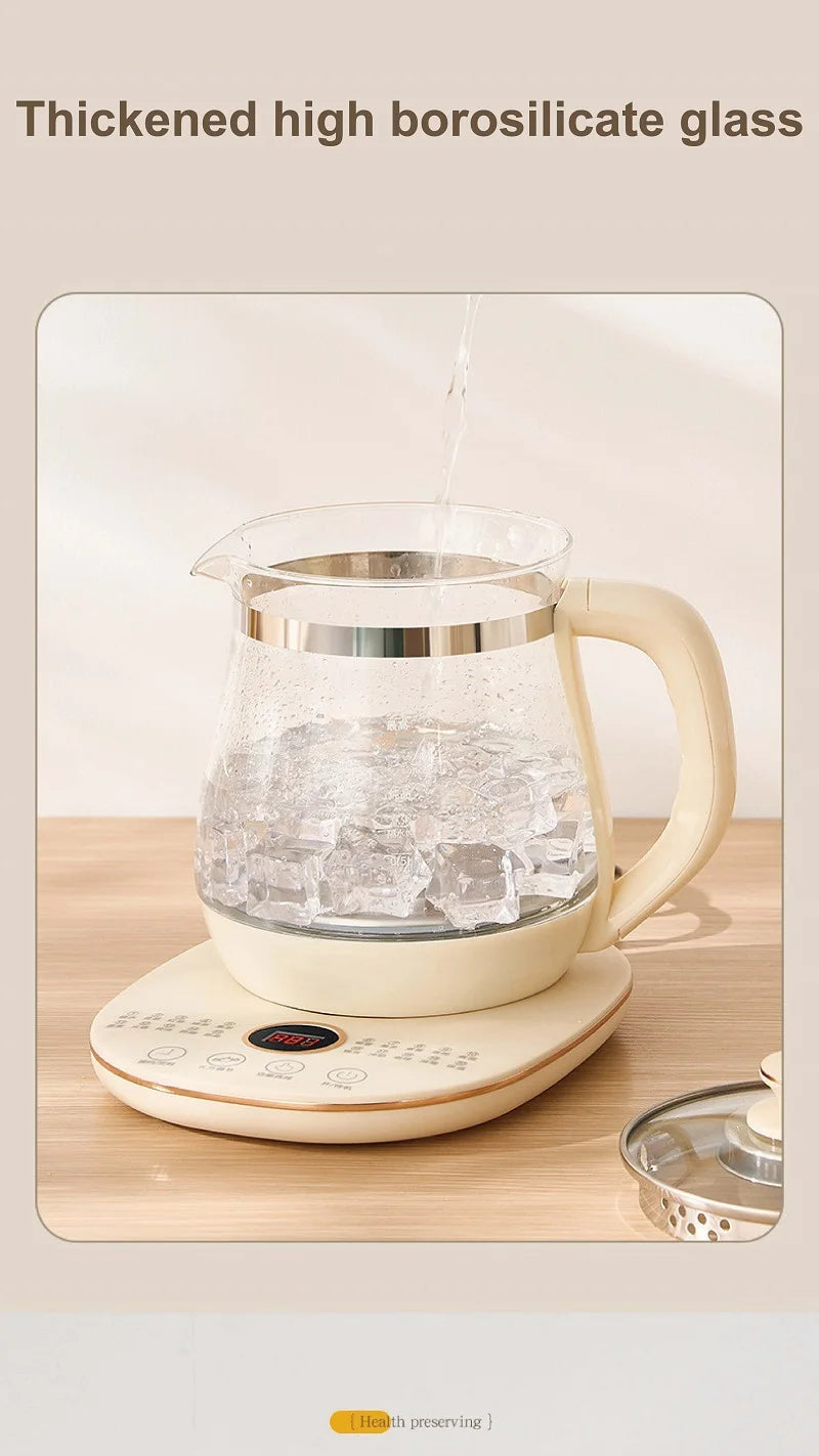 220V Health Pot Household Multifunctional Glass Electric Kettle Flower Teapot Tea Pot 1.8L