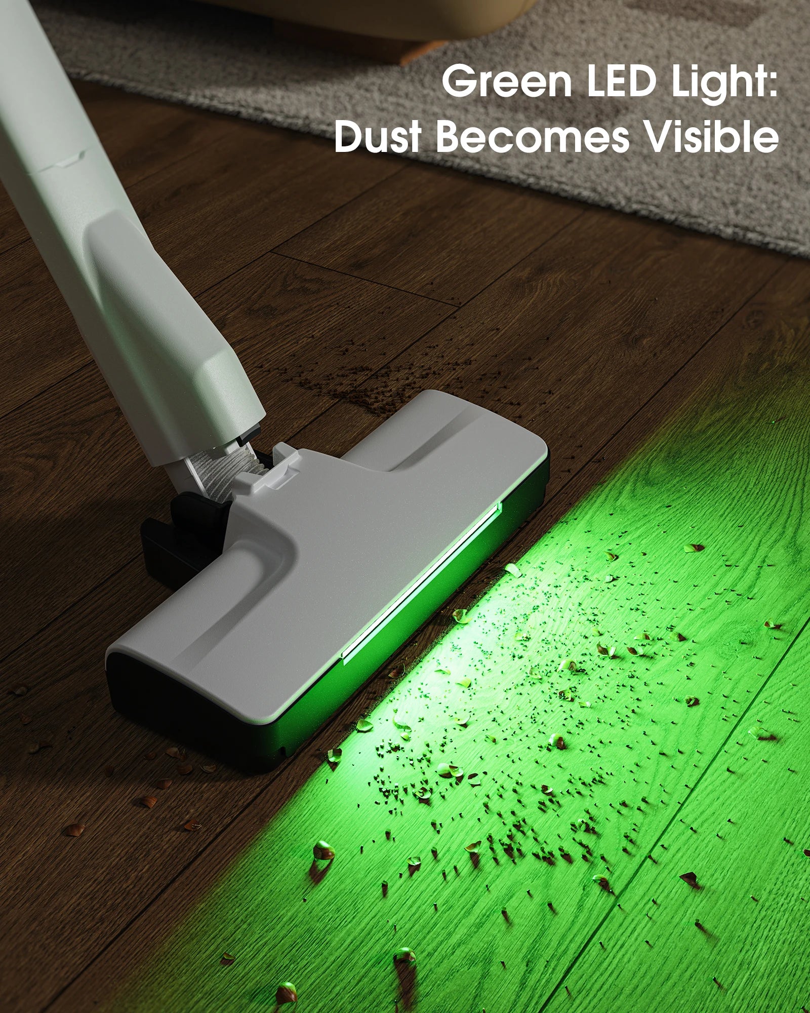 Lubluelu P1 Wireless Vacuum Cleaner Lightweight Floor Washer Edge Cleaning Smart Home（Type C Charging Line, without Charger)