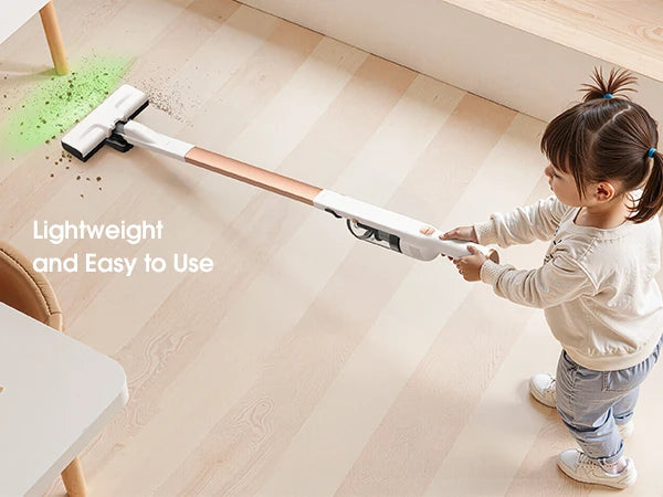 Lubluelu P1 Wireless Vacuum Cleaner Lightweight Floor Washer Edge Cleaning Smart Home（Type C Charging Line, without Charger)