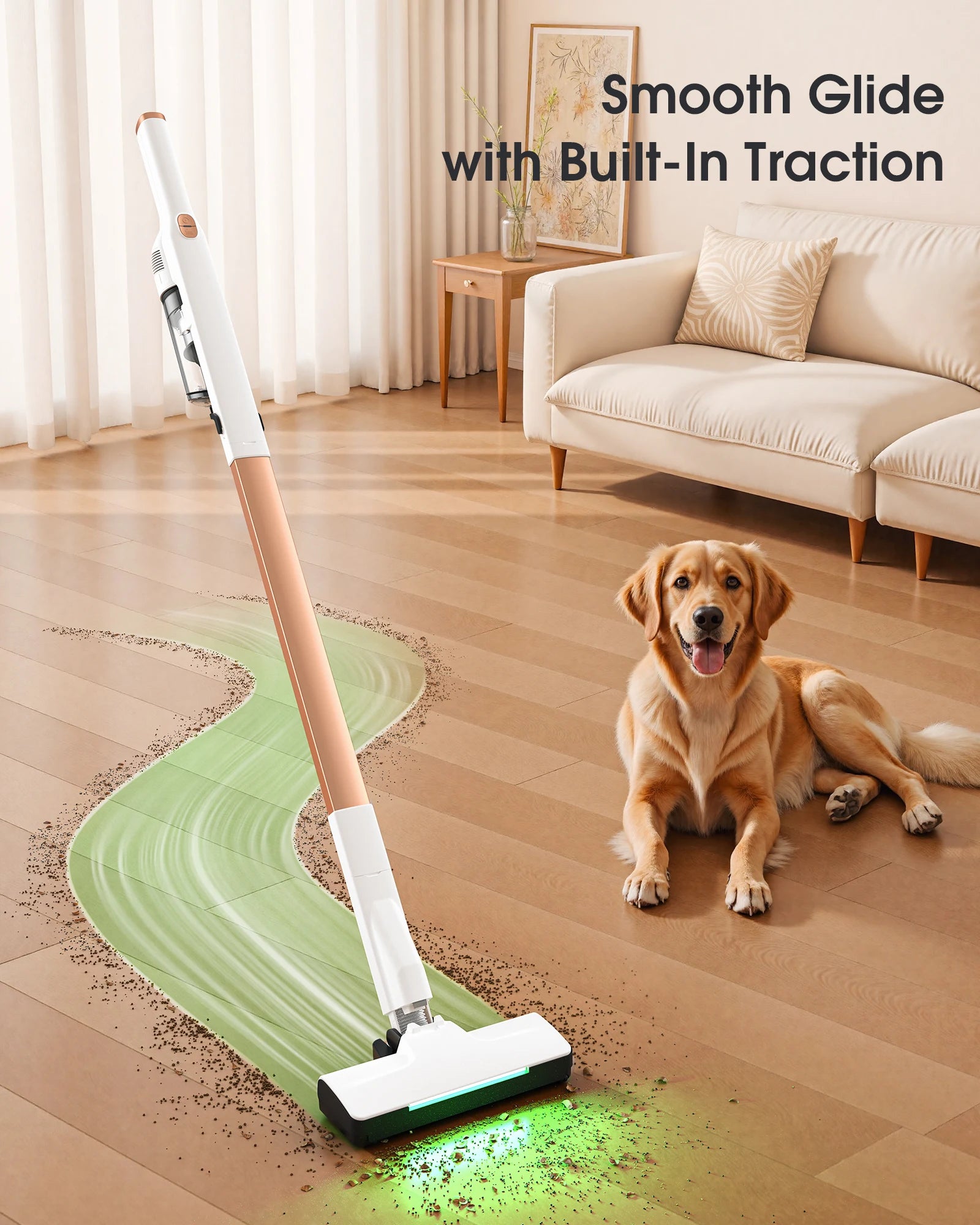Lubluelu P1 Wireless Vacuum Cleaner Lightweight Floor Washer Edge Cleaning Smart Home（Type C Charging Line, without Charger)
