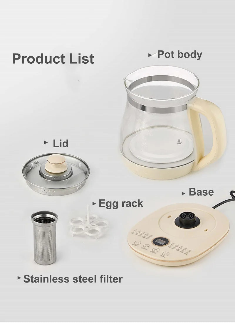 220V Health Pot Household Multifunctional Glass Electric Kettle Flower Teapot Tea Pot 1.8L