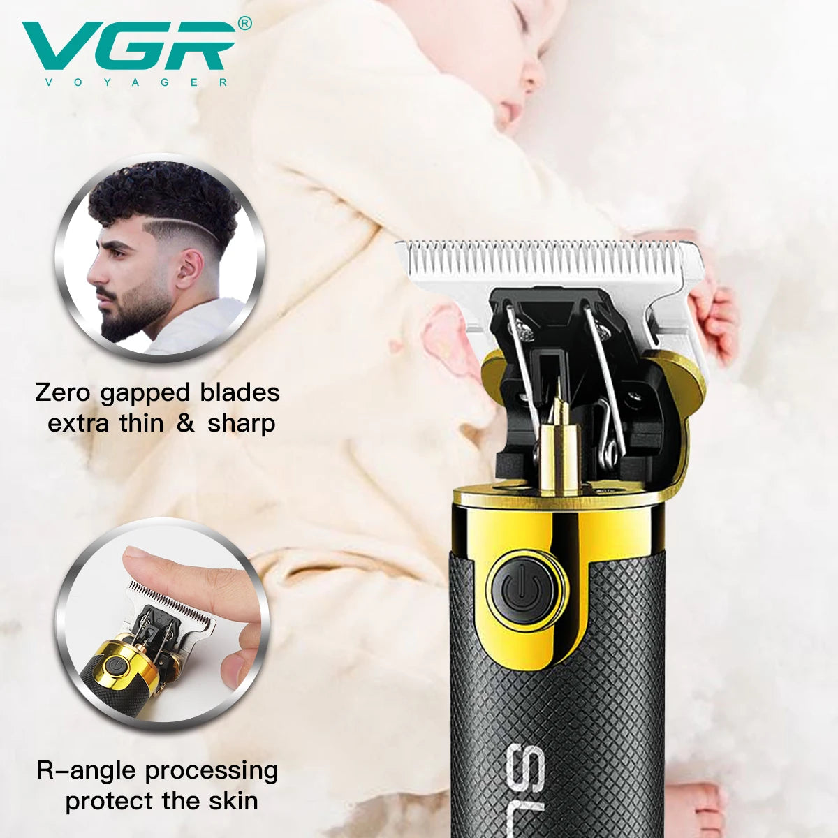 Cordless Rechargeable Hair Trimmer For Men Beard Hair Clipper Electric Hair Cutting Machine Lithium-ion Battery Haircut