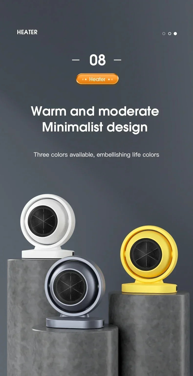 380W Portable Electric Heater Desktop Fan Stove Warm Air Blower Mini Radiator Home Office Room Warmer for Winter Low Consumption
