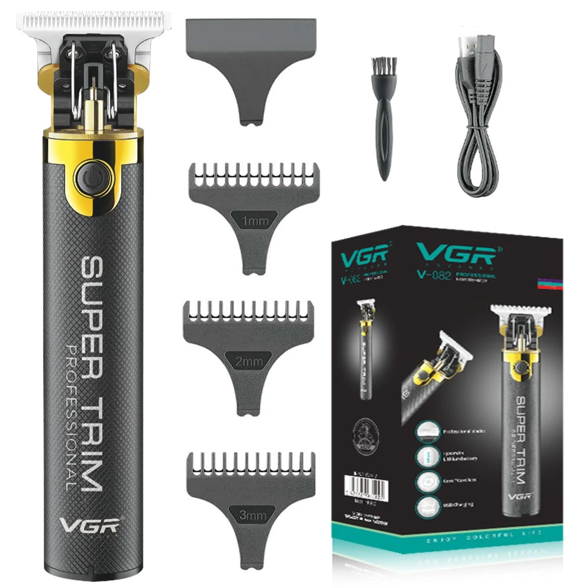Cordless Rechargeable Hair Trimmer For Men Beard Hair Clipper Electric Hair Cutting Machine Lithium-ion Battery Haircut
