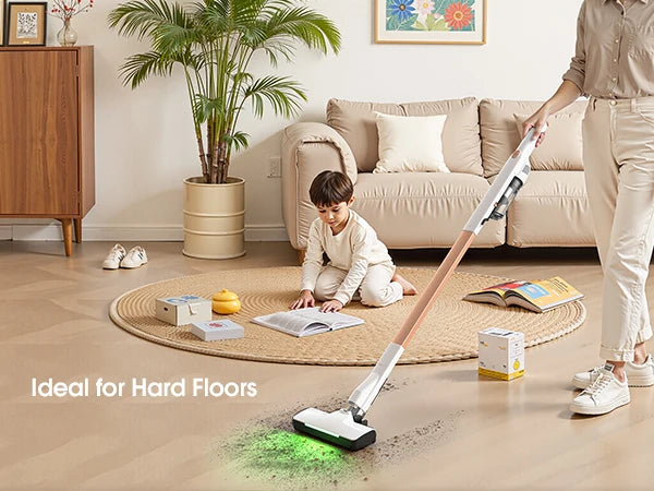 Lubluelu P1 Wireless Vacuum Cleaner Lightweight Floor Washer Edge Cleaning Smart Home（Type C Charging Line, without Charger)