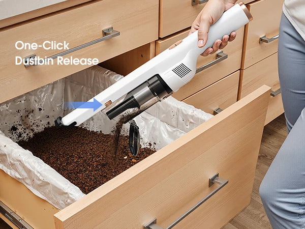 Lubluelu P1 Wireless Vacuum Cleaner Lightweight Floor Washer Edge Cleaning Smart Home（Type C Charging Line, without Charger)